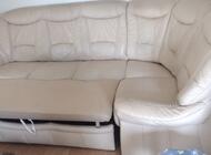 Grajewo ogłoszenia: Kanapa skórzana z funkcją spania. Stan bardzo dobry. - zdjęcie